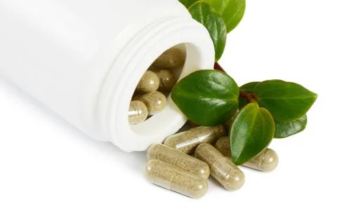 Tablets with a plant close up Stock Photos