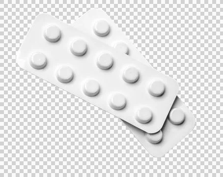 Tablets in strip isolated Stock Photos