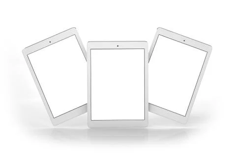 Tablets On White Background 스톡 일러스트