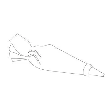 Tableware for the bakery. A tool for cream. Stock Illustration