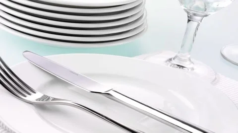 TABLEWARE IN CLOSE UP TRACKING SHOT  動画素材 62232864