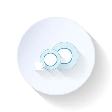 Tableware flat icon Illustrazione stock