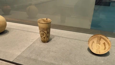 Tableware at the Louvre in Abu Dhabi 2 Stock Footage 327471081