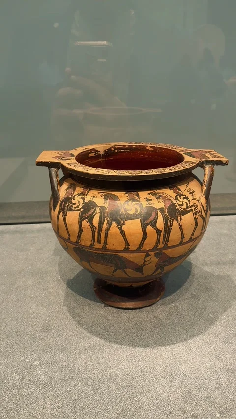 Tableware at the Louvre in Abu Dhabi 5 Video stock 327471096