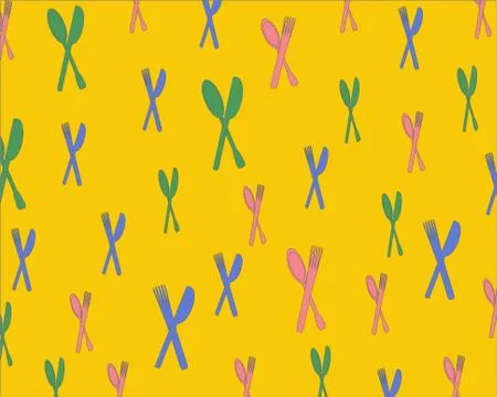 Tableware pattern Stock Illustration