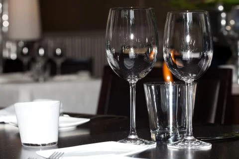 Tableware in the restaurant Stock-Fotos