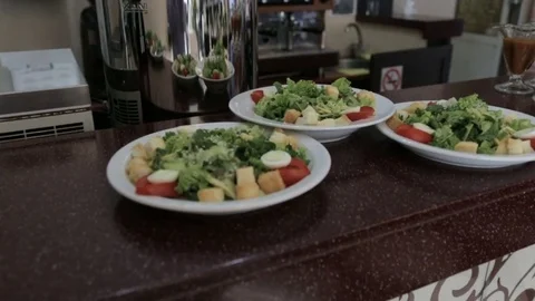 Tableware with sauce on the bar Stock Footage 79677991