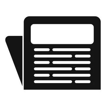 Tabloid newspaper icon simple vector. Web page Stock Illustration