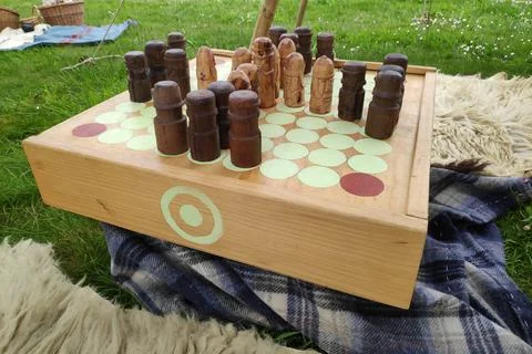 Tablut - Abstract strategy game Stock Photos