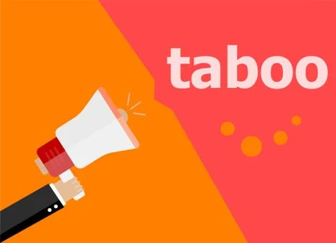 Taboo. Hand holding a megaphone. flat style Stock Illustration