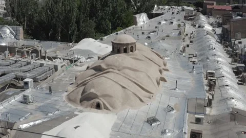 Tabriz Iran June 7 2020 Aerial View of Grand Bazaar Historic Architecture Stock Footage 330127697