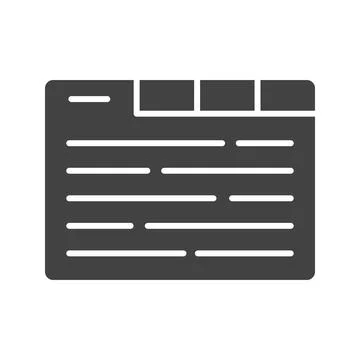 Tabs icon vector image. Stock Illustration