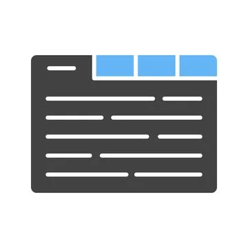 Tabs icon vector image. Stock Illustration