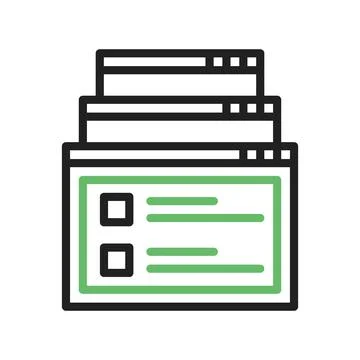 Tabs icon vector image. Stock Illustration