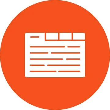 Tabs icon vector image. Stock Illustration