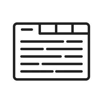 Tabs icon vector image. Suitable for mobile apps, web apps and print media. Stock Illustration