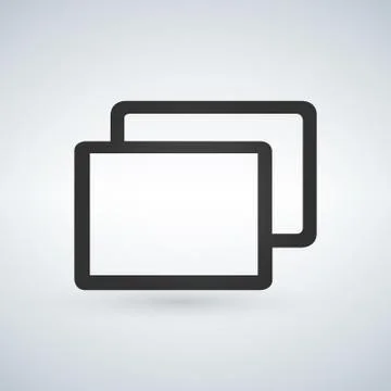 Tabs or Web Page Icon for web or apps. Vector illustration isolated on modern Stock Illustration