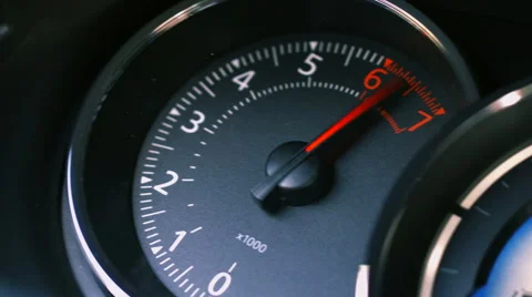 Тachometer car closeup Video stock 47747616