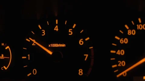 Tachometer close up Stock Footage 72708383