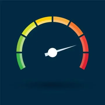 Tachometer with color values Stock-Illustration