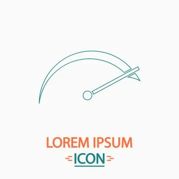 Tachometer computer symbol Stock Illustration