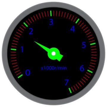 Tachometer dashboard device Stock Illustration