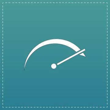 Tachometer flat icon Stock Illustration