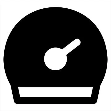 Tachometer glyph icon vector illustration isolated on white background Illustrazione stock