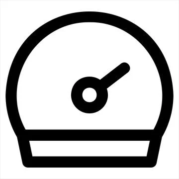 Tachometer line icon vector illustration isolated on white background Stock Illustration