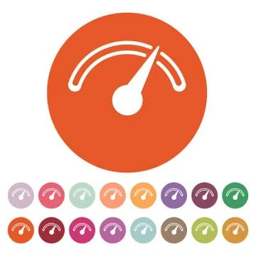 The tachometer, speedometer and indicator icon Stock Illustration