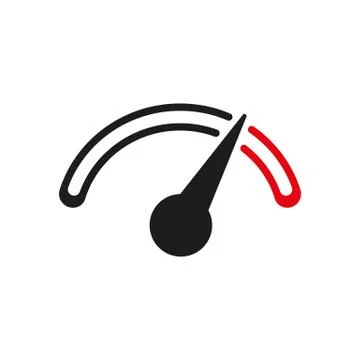 The tachometer, speedometer and indicator icon Illustrazione stock