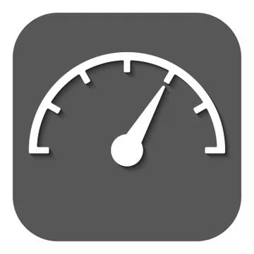 The tachometer, speedometer and indicator icon. Performance measurement symbol Stockillustratie