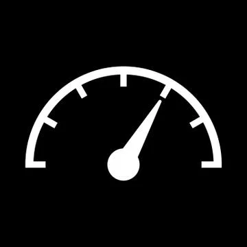 The tachometer, speedometer and indicator icon. Performance measurement symbol 库存插图