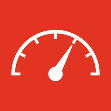 The tachometer, speedometer and indicator icon. Performance measurement symbol Stockillustratie