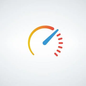 The tachometer, speedometer and indicator icon. Speed symbol. Stock vector Stock Illustration