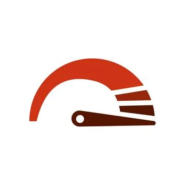 The tachometer, speedometer and indicator icon. Performance measurement symbo Stock Illustration