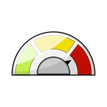 Tachometer speedometer cartoon vector illustration Stock Illustration