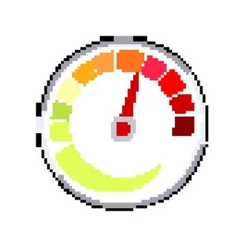 Tachometer speedometer pixel art vector illustration Stockillustratie