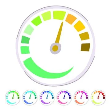 Tachometer speedometer vector cartoon graphic Stock Illustration