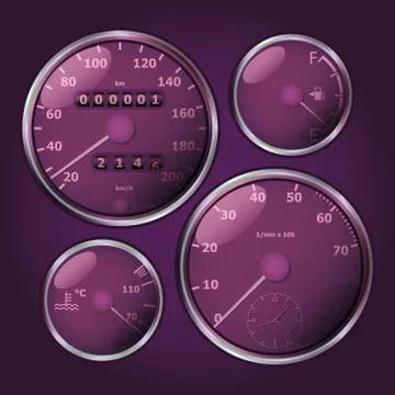 Tachometers Stock Illustration