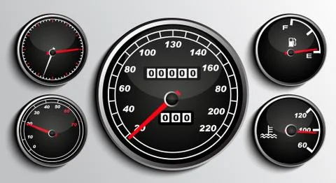 Tachometers Stock Illustration