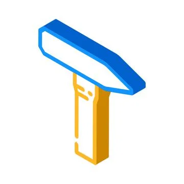 Tack hammer isometric icon vector illustration Stock Illustration
