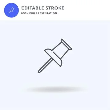 Tack icon vector, filled flat sign, solid pictogram isolated on white, logo Stock Illustration