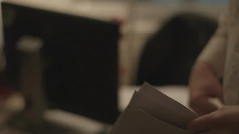 Tacking Paper on Bulletin Board Video stock 108049075