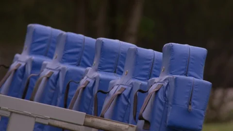 Tackling dummies on NFL field Stock Footage 113274869