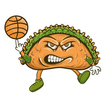 TACO BASKET BALL Stock Illustration