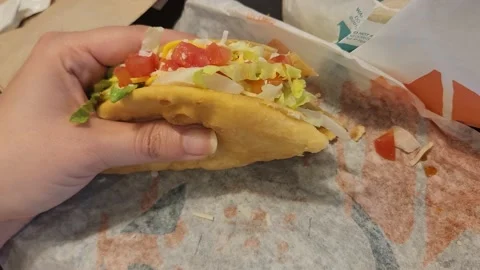 Taco Bell Fast Food Restaurant Eat Meal Stock Video Pond