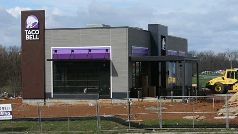 Taco Bell Under Construction Stock Footage 175199023