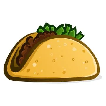 Taco Cartoon Vector Illustration Stock Illustration