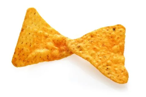 Taco Chips isolated on white Stock Photos